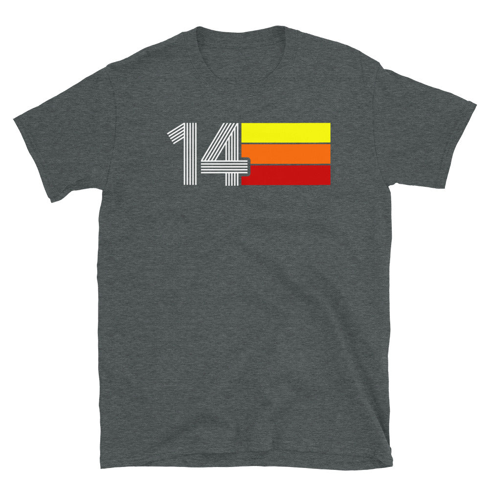 14 - RETRO TRI-LINE MEN'S WOMEN'S SHORT-SLEEVE UNISEX T-SHIRT