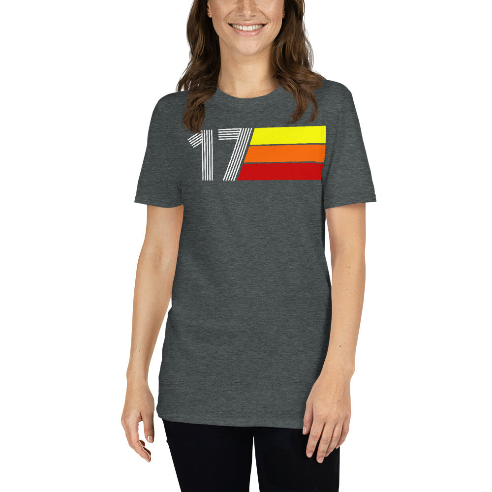 17 - RETRO TRI-LINE MEN'S WOMEN'S SHORT-SLEEVE UNISEX T-SHIRT