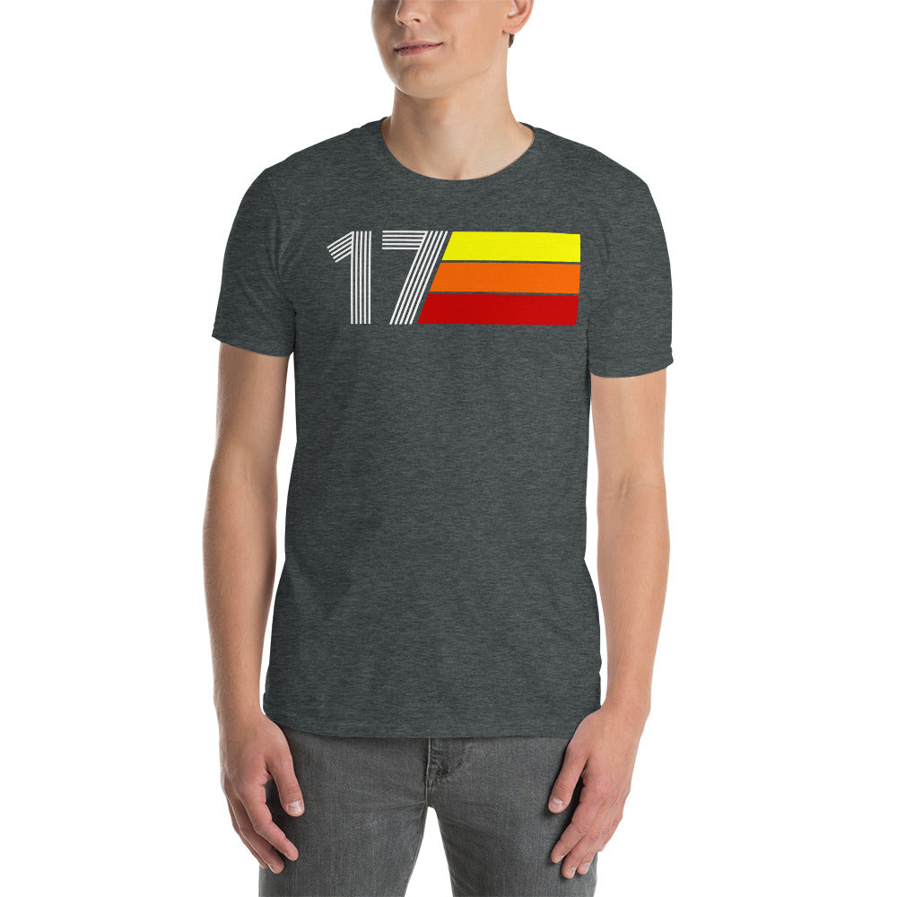 17 - RETRO TRI-LINE MEN'S WOMEN'S SHORT-SLEEVE UNISEX T-SHIRT