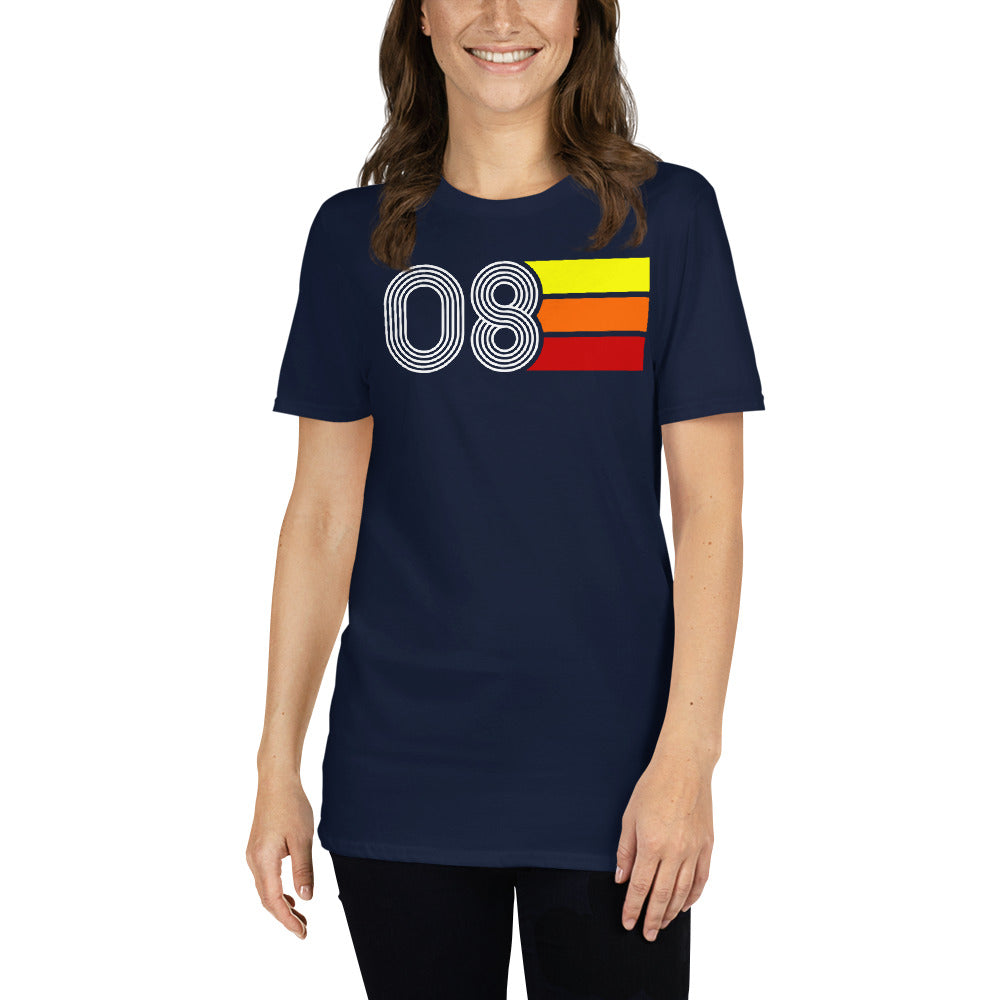 08 - RETRO TRI-LINE MEN'S WOMEN'S SHORT-SLEEVE UNISEX T-SHIRT
