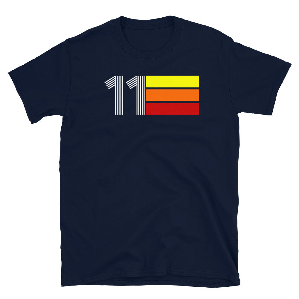 11 - RETRO TRI-LINE MEN'S WOMEN'S SHORT-SLEEVE UNISEX T-SHIRT