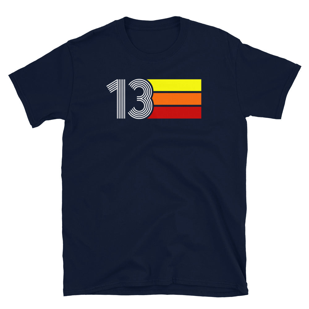 13 - RETRO TRI-LINE MEN'S WOMEN'S SHORT-SLEEVE UNISEX T-SHIRT