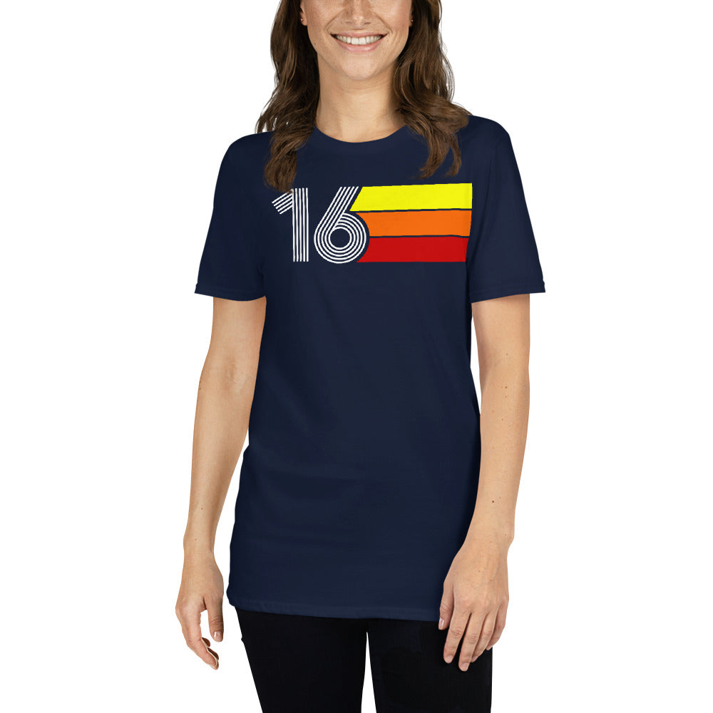 16 - RETRO TRI-LINE MEN'S WOMEN'S SHORT-SLEEVE UNISEX T-SHIRT