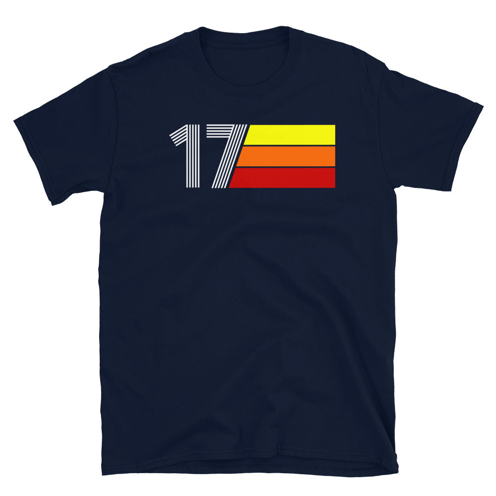 17 - RETRO TRI-LINE MEN'S WOMEN'S SHORT-SLEEVE UNISEX T-SHIRT