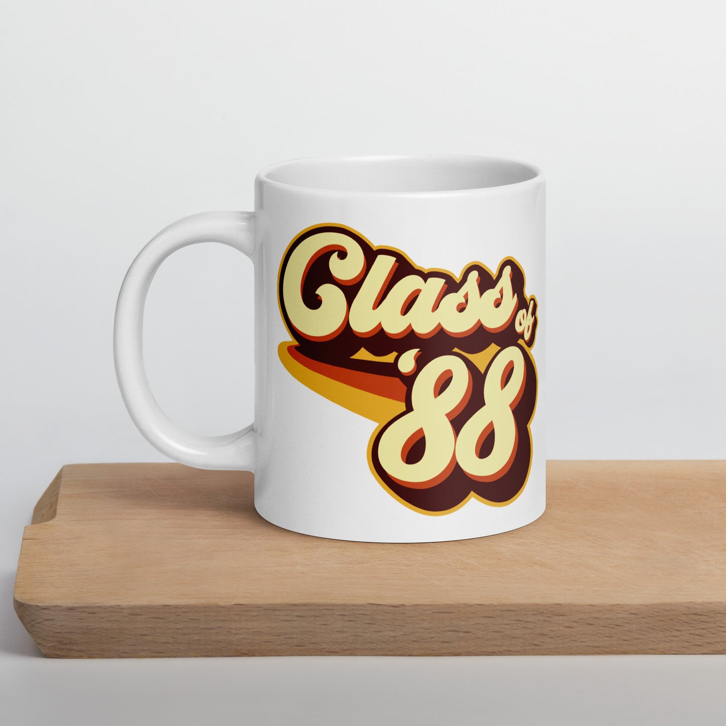 Class of 88 Graduation Reunion Retro 1988 White glossy mug