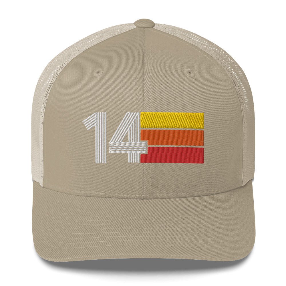 14 NUMBER FOURTEEN 2012 RETRO BIRTHDAY GIFT MENS WOMENS TRUCKER HAT - Styleuniversal
