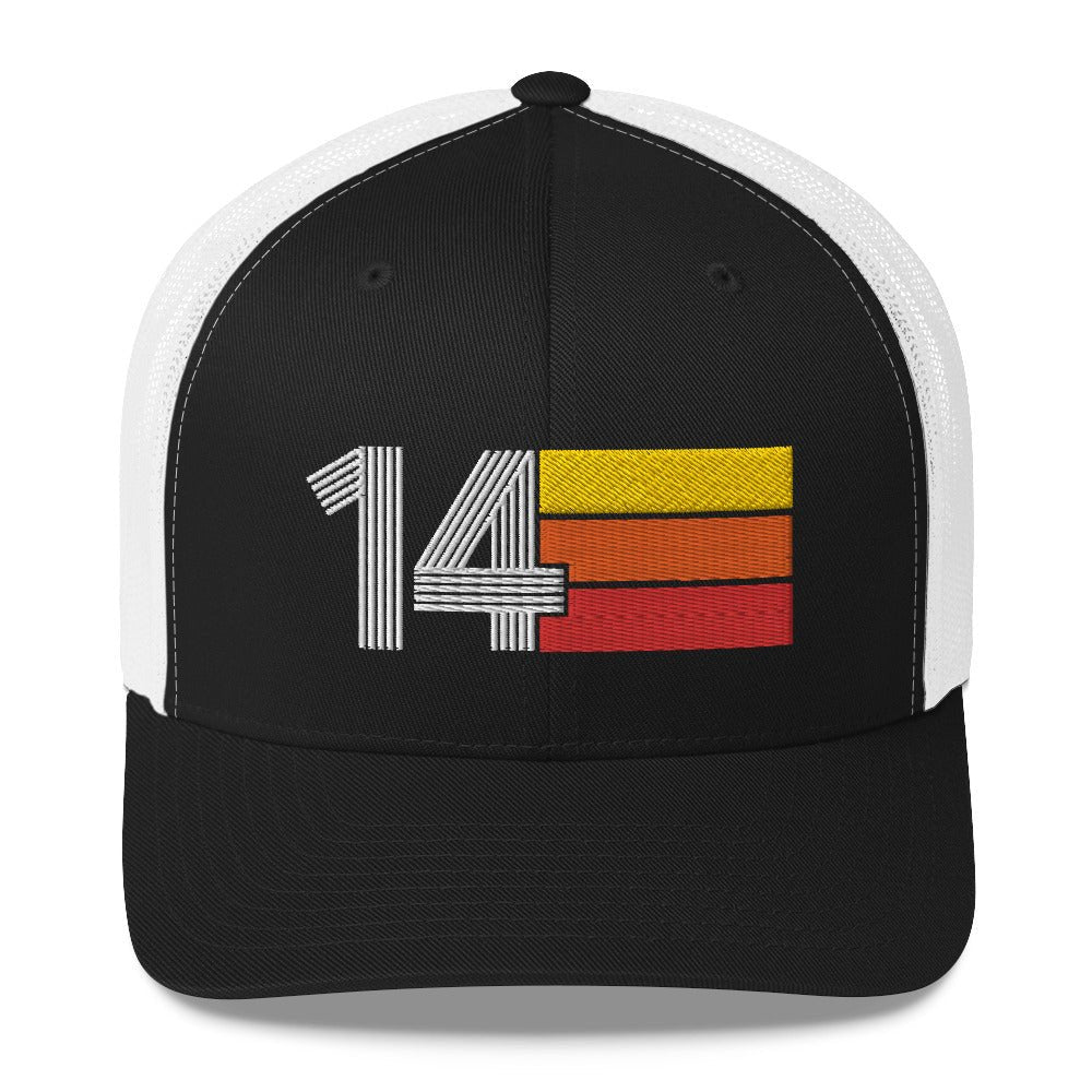 14 NUMBER FOURTEEN 2012 RETRO BIRTHDAY GIFT MENS WOMENS TRUCKER HAT - Styleuniversal