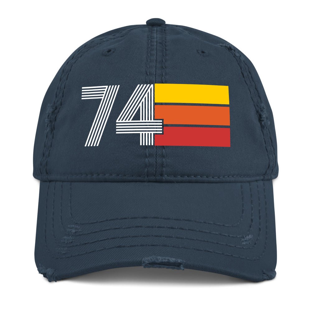 1974 Retro 74 Distressed Dad Hat - Styleuniversal