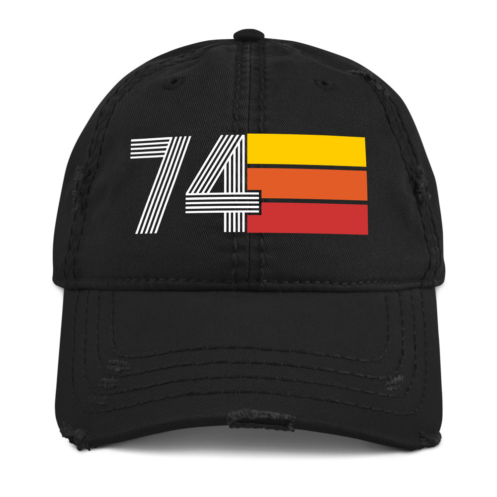 1974 Retro 74 Distressed Dad Hat - Styleuniversal