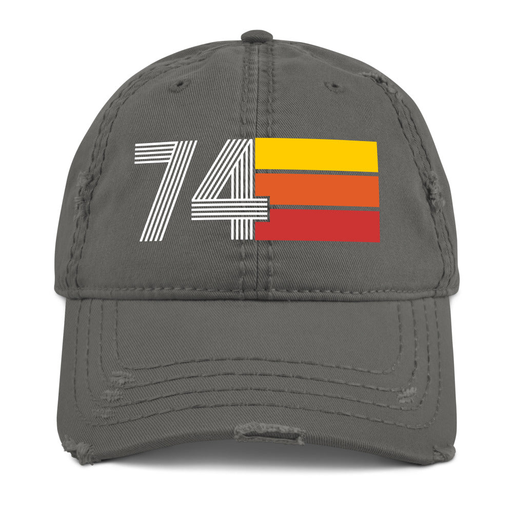 1974 Retro 74 Distressed Dad Hat - Styleuniversal