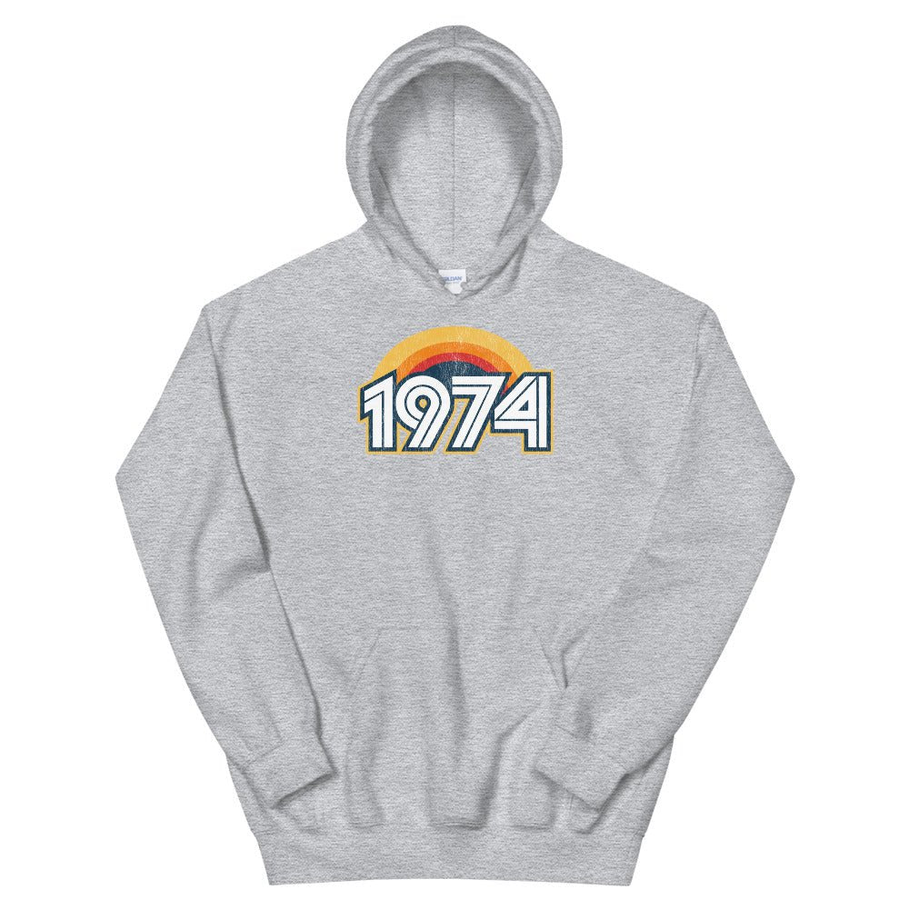 1974 Retro Sunset Unisex Hoodie - Styleuniversal