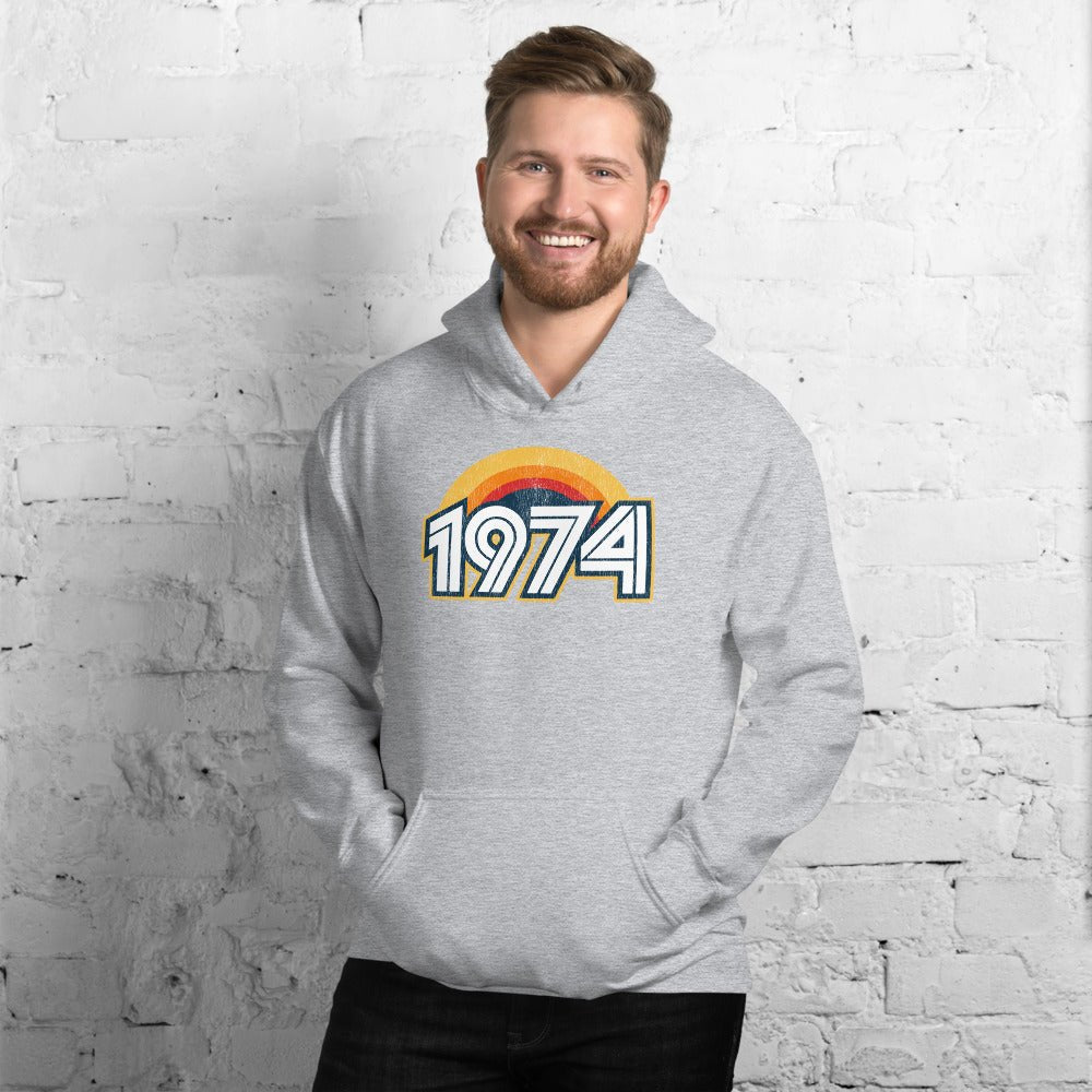 1974 Retro Sunset Unisex Hoodie - Styleuniversal