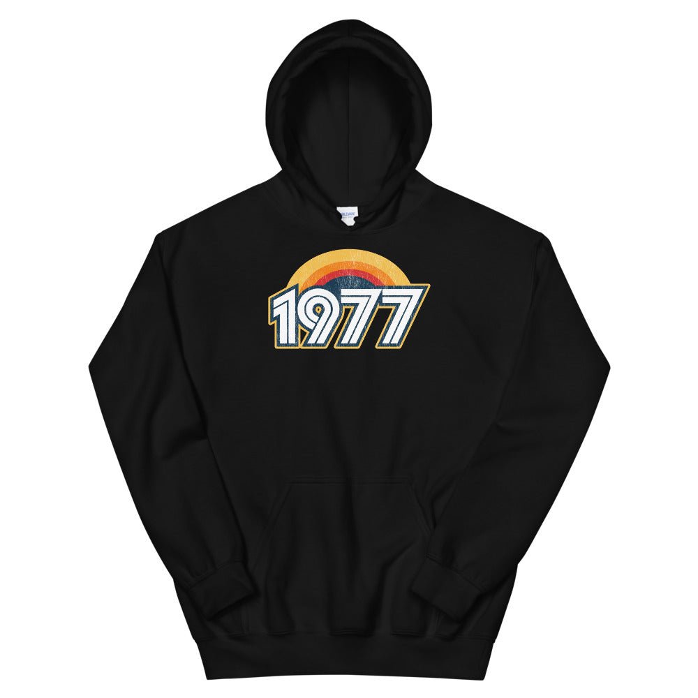 1977 Retro Sunset Unisex Hoodie - Styleuniversal