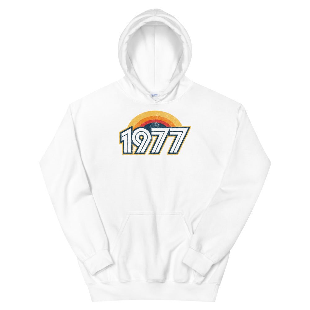 1977 Retro Sunset Unisex Hoodie - Styleuniversal