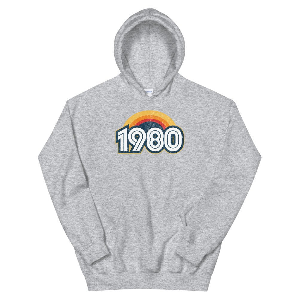 1980 Retro Sunset Unisex Hoodie - Styleuniversal
