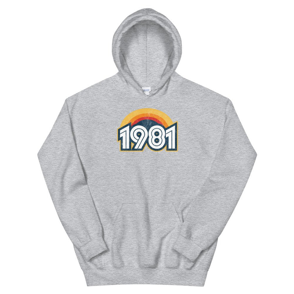 1981 Retro Sunset Unisex Hoodie - Styleuniversal