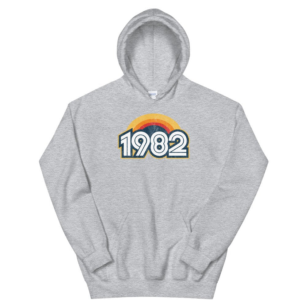 1982 Retro Sunset Unisex Hoodie - Styleuniversal