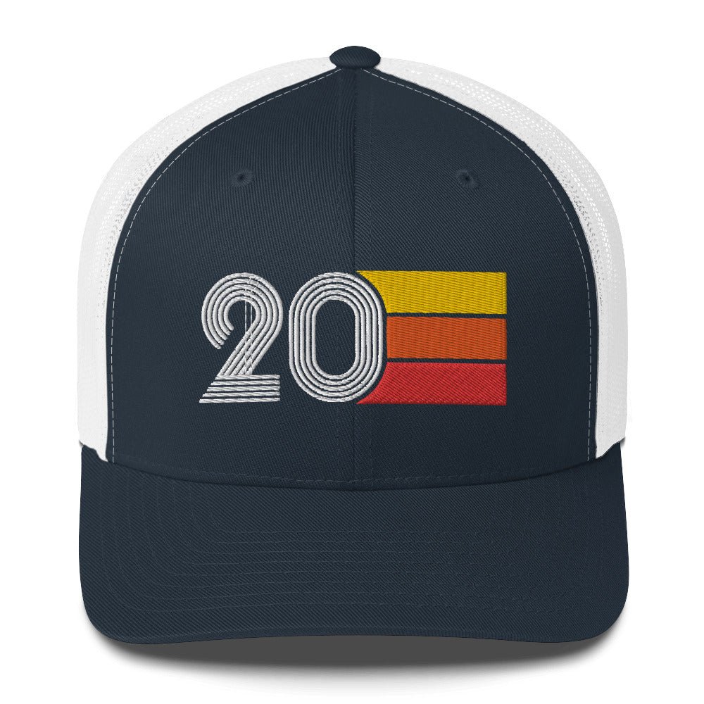 20 RETRO BIRTHDAY GIFT NUMBER 20 MENS WOMENS TRUCKER HAT - Styleuniversal