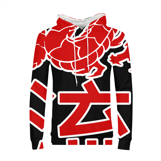 Kanji Japanese dragon Mens All-Over Print Hoodie - Styleuniversal