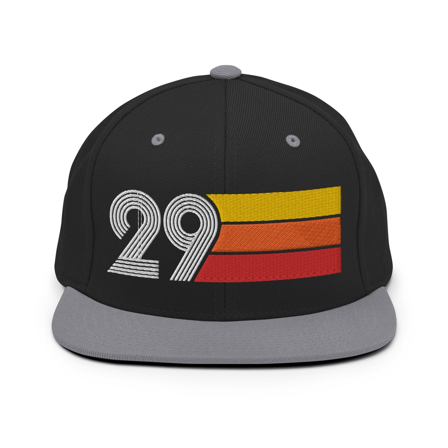 29 - Number Twenty Nine 29th Birthday Gift Idea Flat Bill Snapback Hat for Men and Women - Styleuniversal