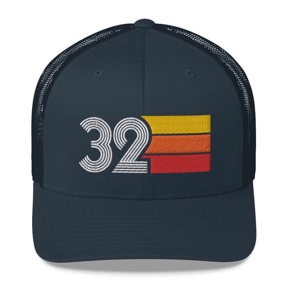32 Retro Trucker Hat Birthday Gift Cap Decoration Party Idea for Women Men - Styleuniversal