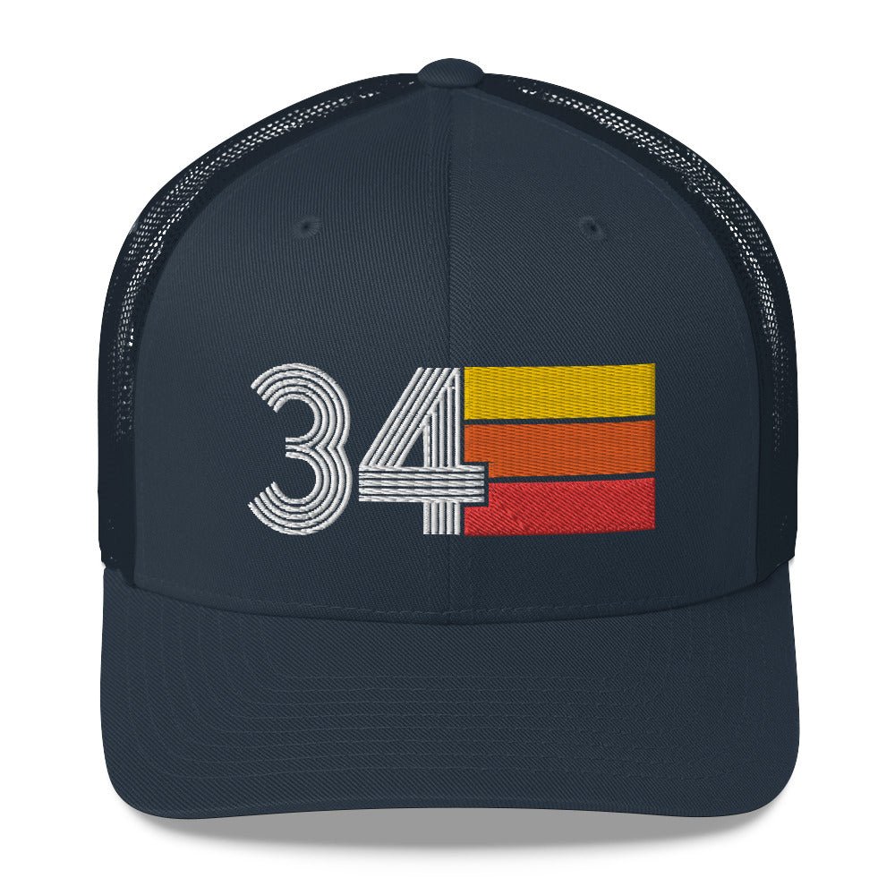 34 Retro Trucker Hat Birthday Gift Cap Decoration Party Idea for Women Men - Styleuniversal