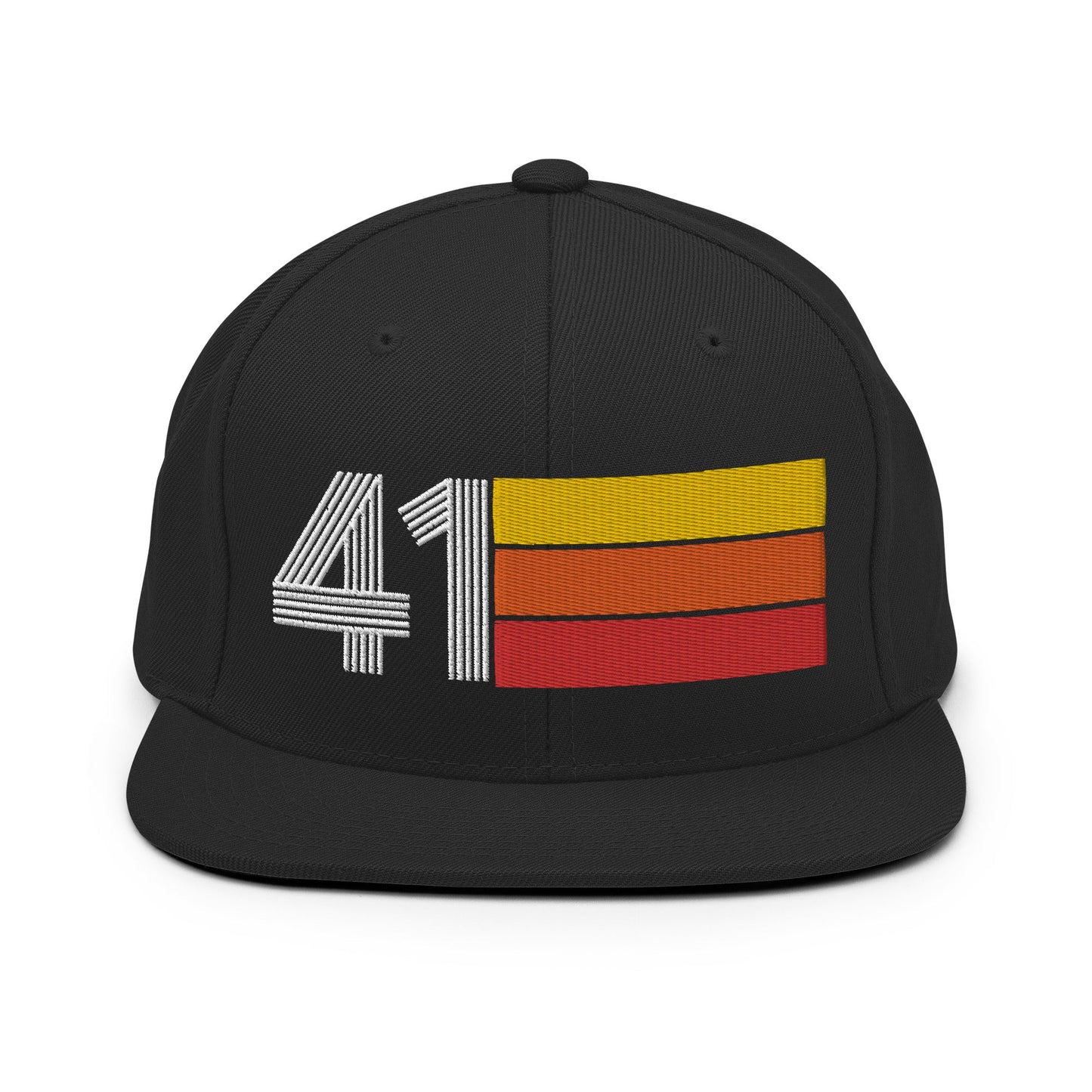 41 - Number Forty One Retro Tri-Line Snapback Hat - Styleuniversal