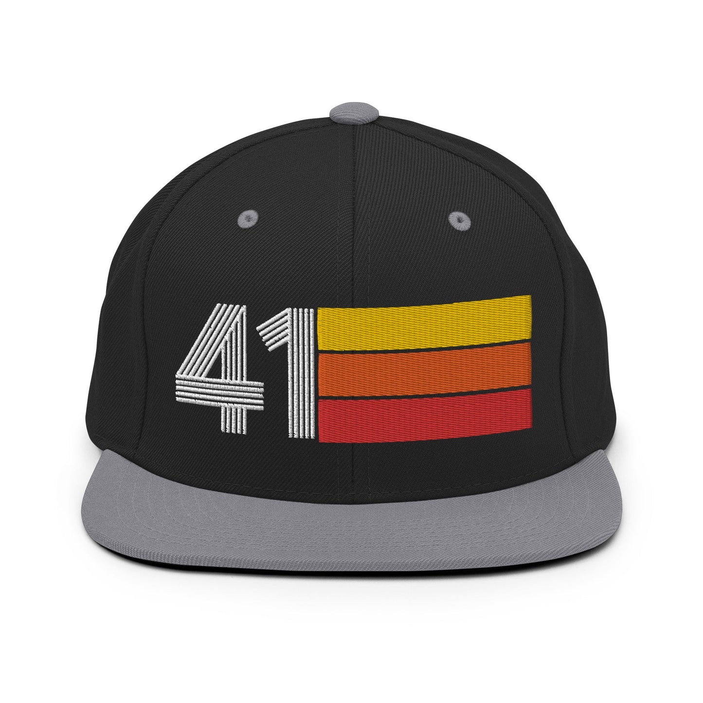 41 - Number Forty One Retro Tri-Line Snapback Hat - Styleuniversal