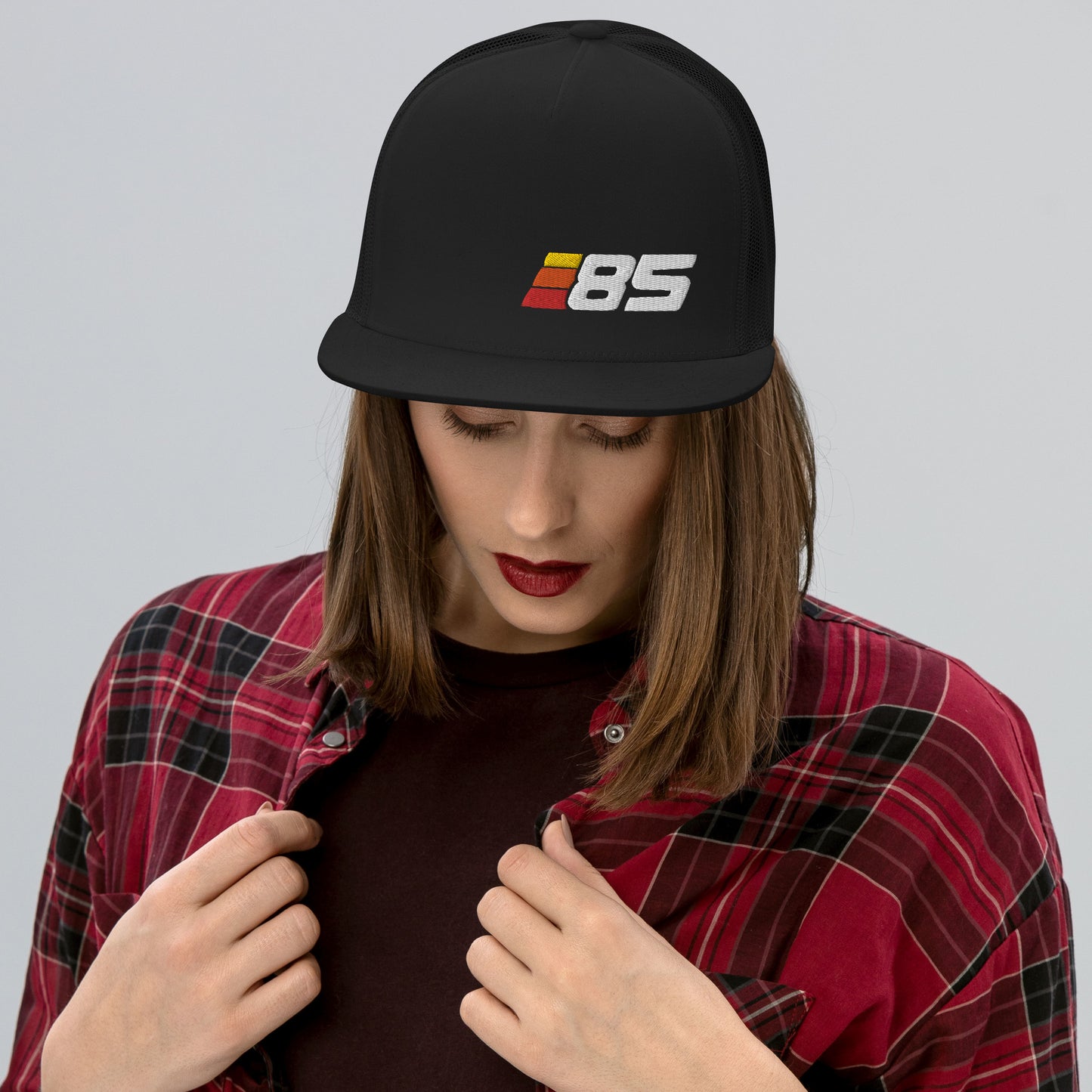 85 - Retro Sport Flat Bill Trucker Cap