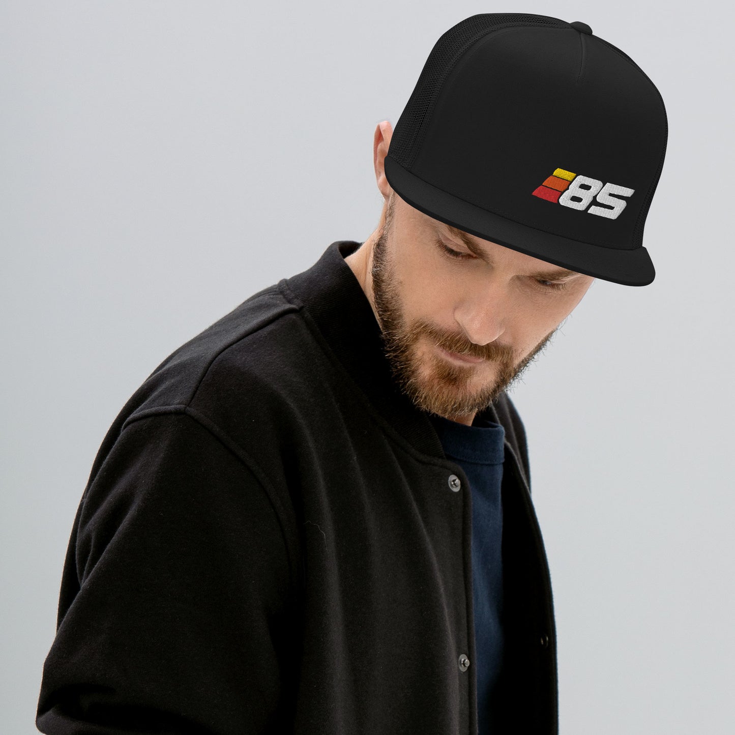 85 - Retro Sport Flat Bill Trucker Cap