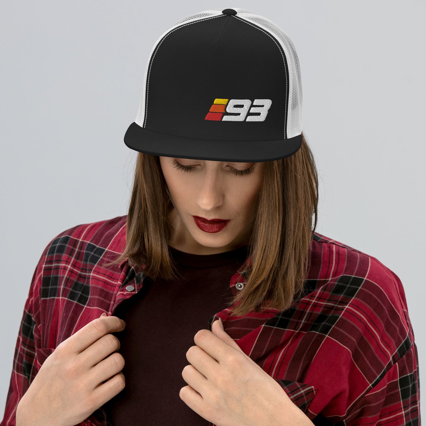 93 - Retro Sport Flat Bill Trucker Cap
