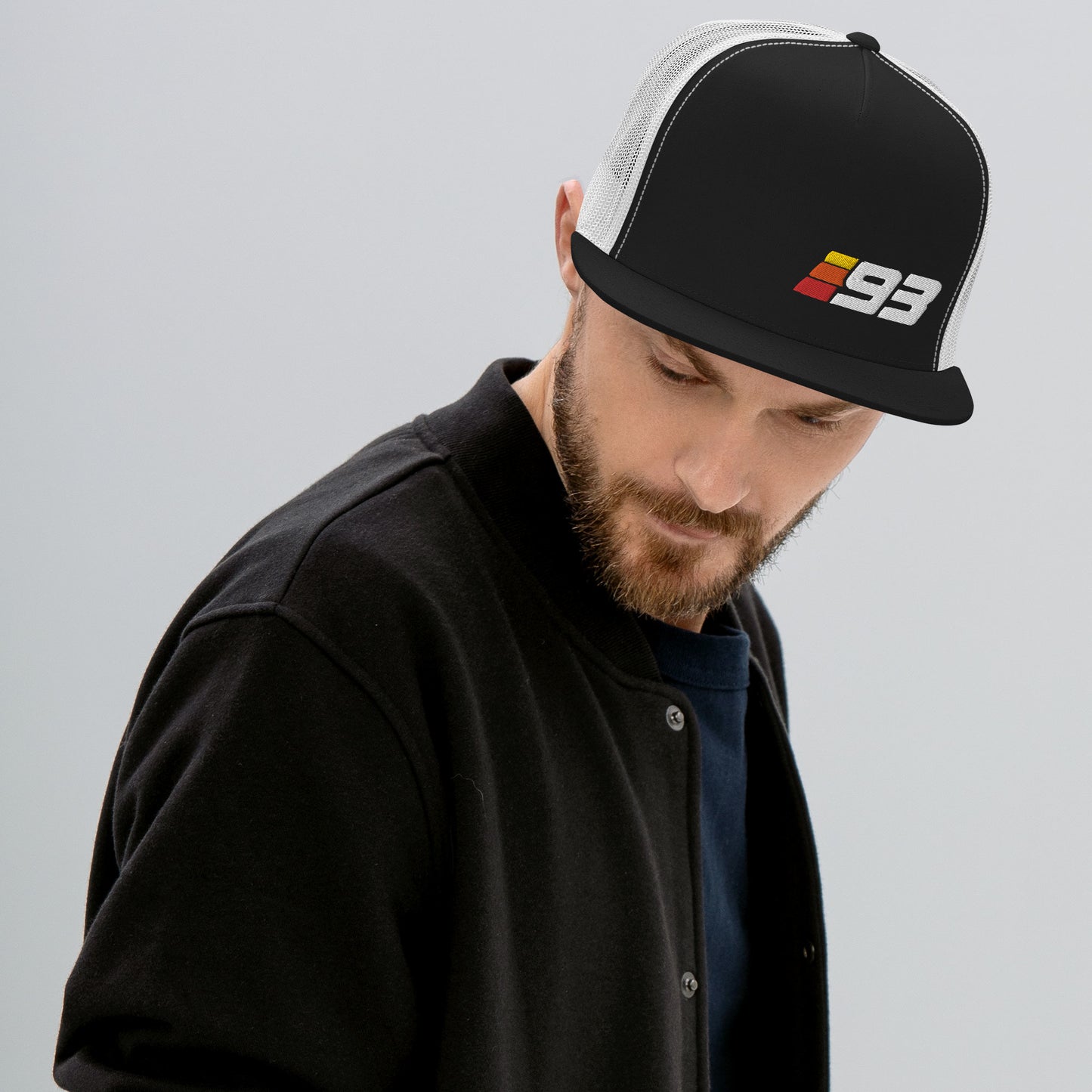 93 - Retro Sport Flat Bill Trucker Cap