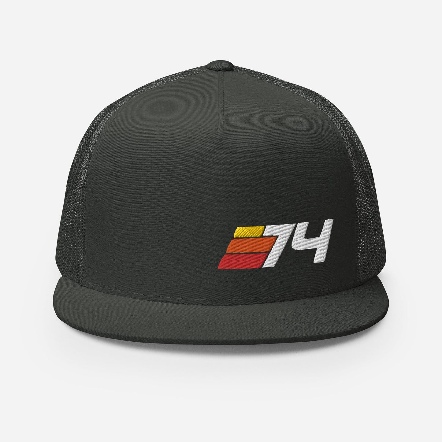 74 - 1974 Retro Sport Flat Bill Trucker Cap