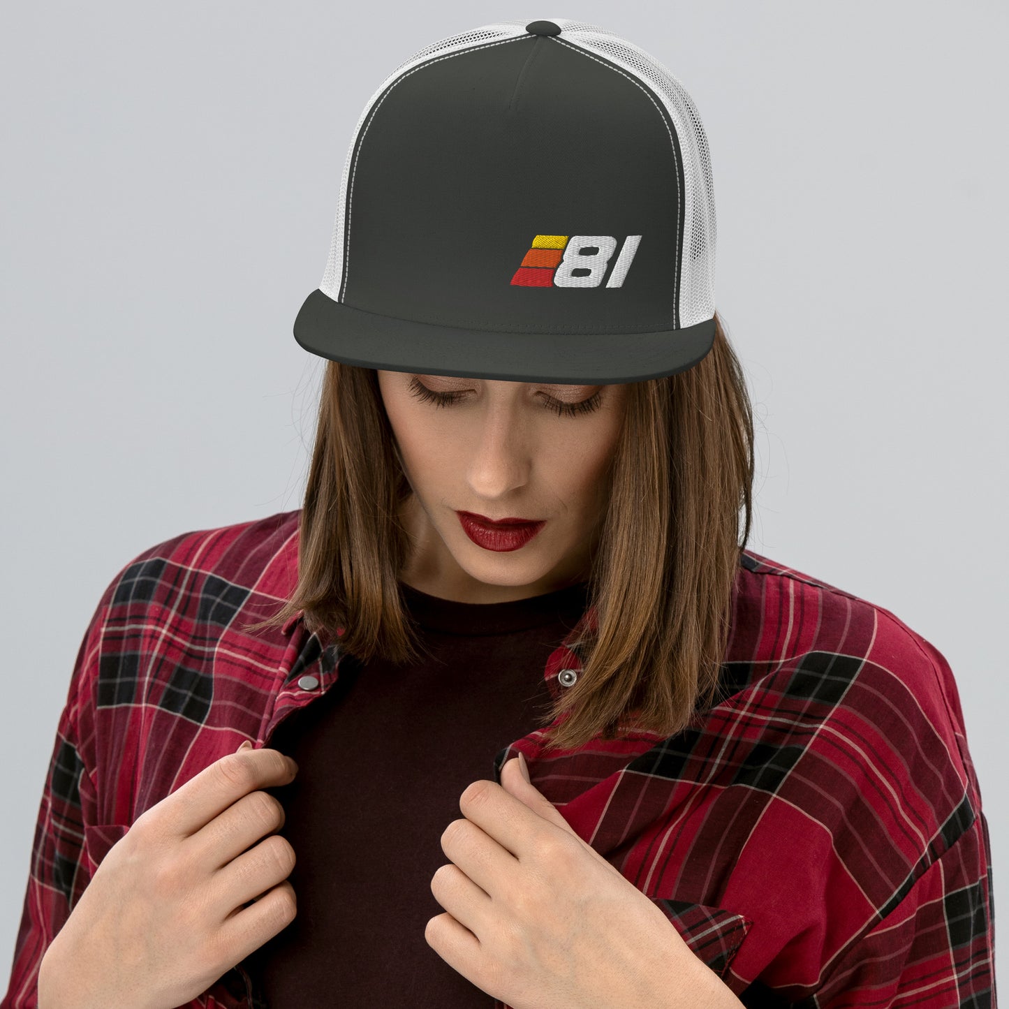 81 - Retro Sport Flat Bill Trucker Cap
