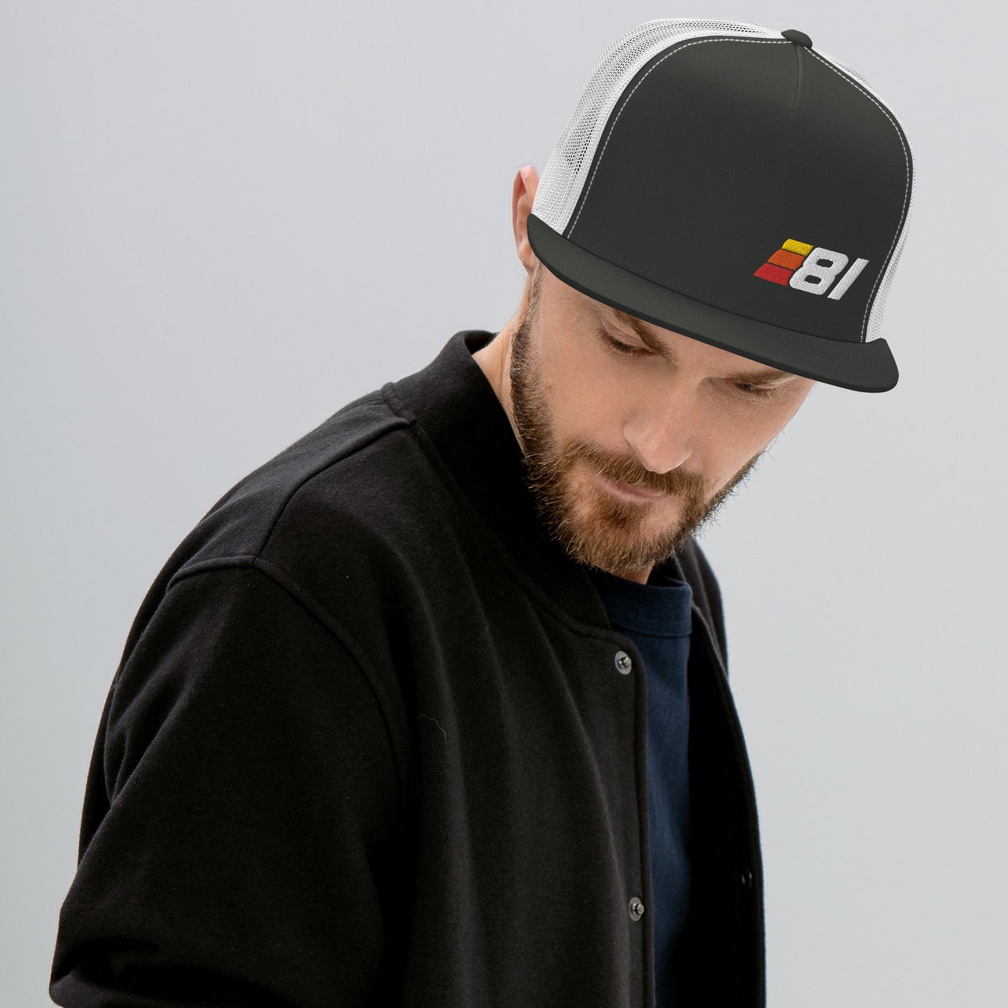81 - Retro Sport Flat Bill Trucker Cap