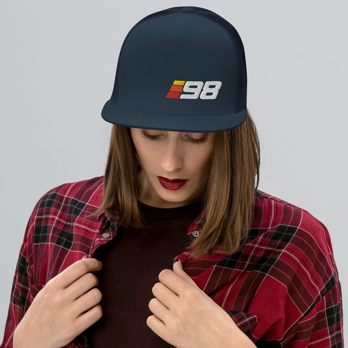 98 - Retro Sport Flat Bill Trucker Cap