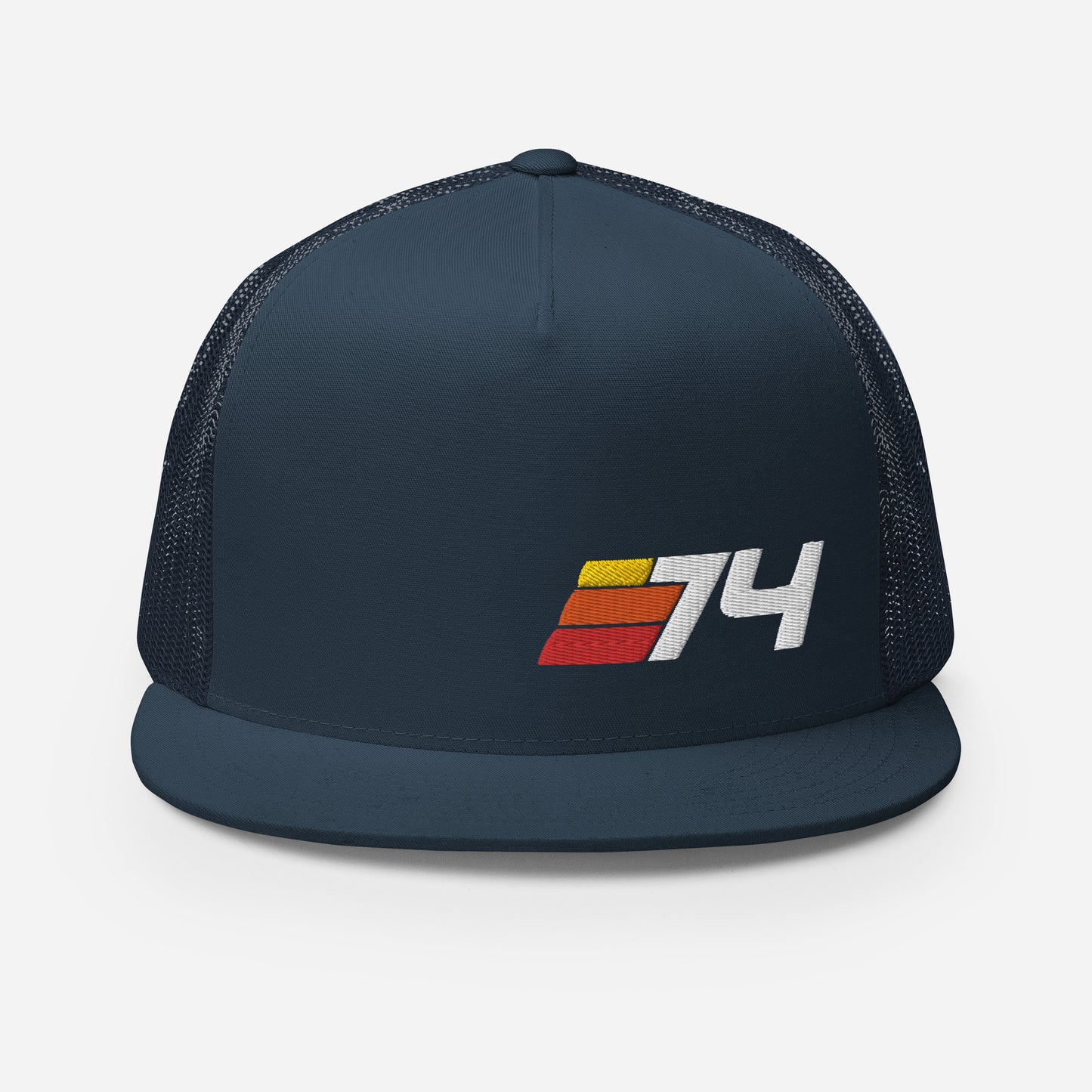 74 - 1974 Retro Sport Flat Bill Trucker Cap