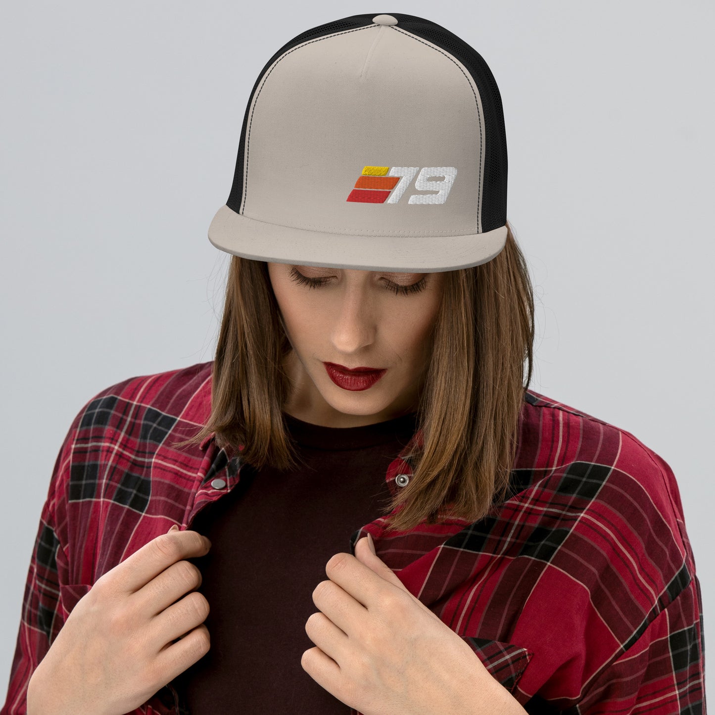 79 - Retro Sport Flat Bill Trucker Cap