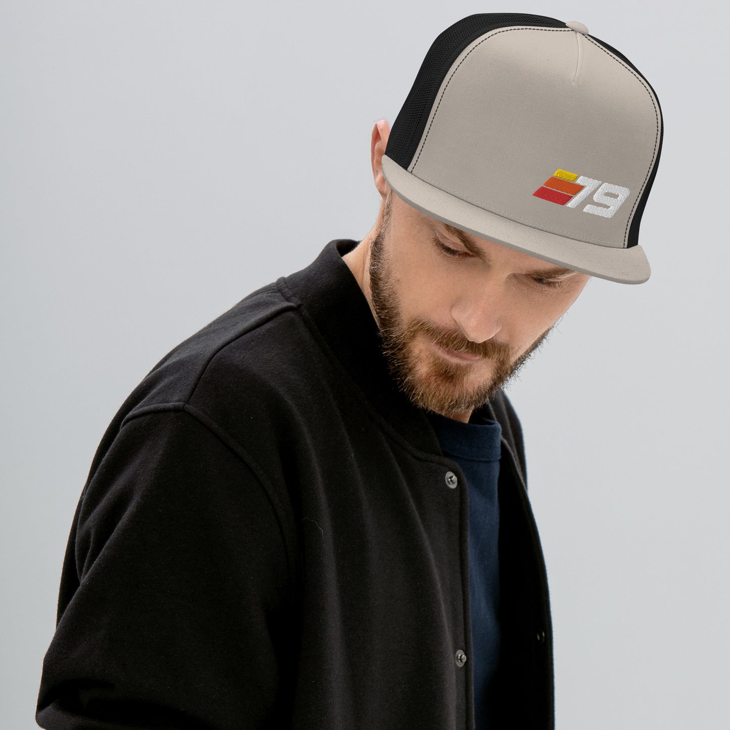 79 - Retro Sport Flat Bill Trucker Cap