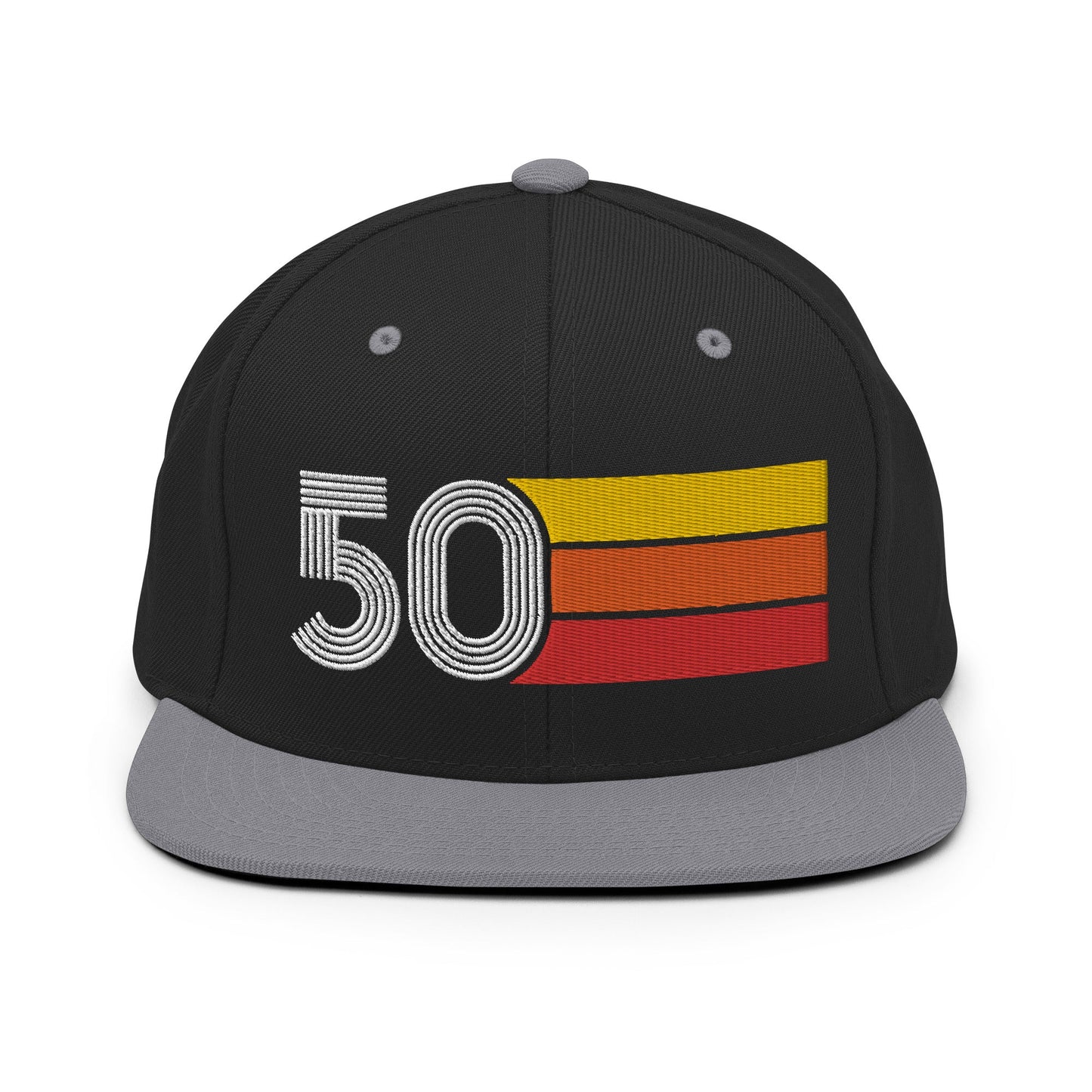 50 - 1950 Retro Tri-Line Snapback Hat - Styleuniversal