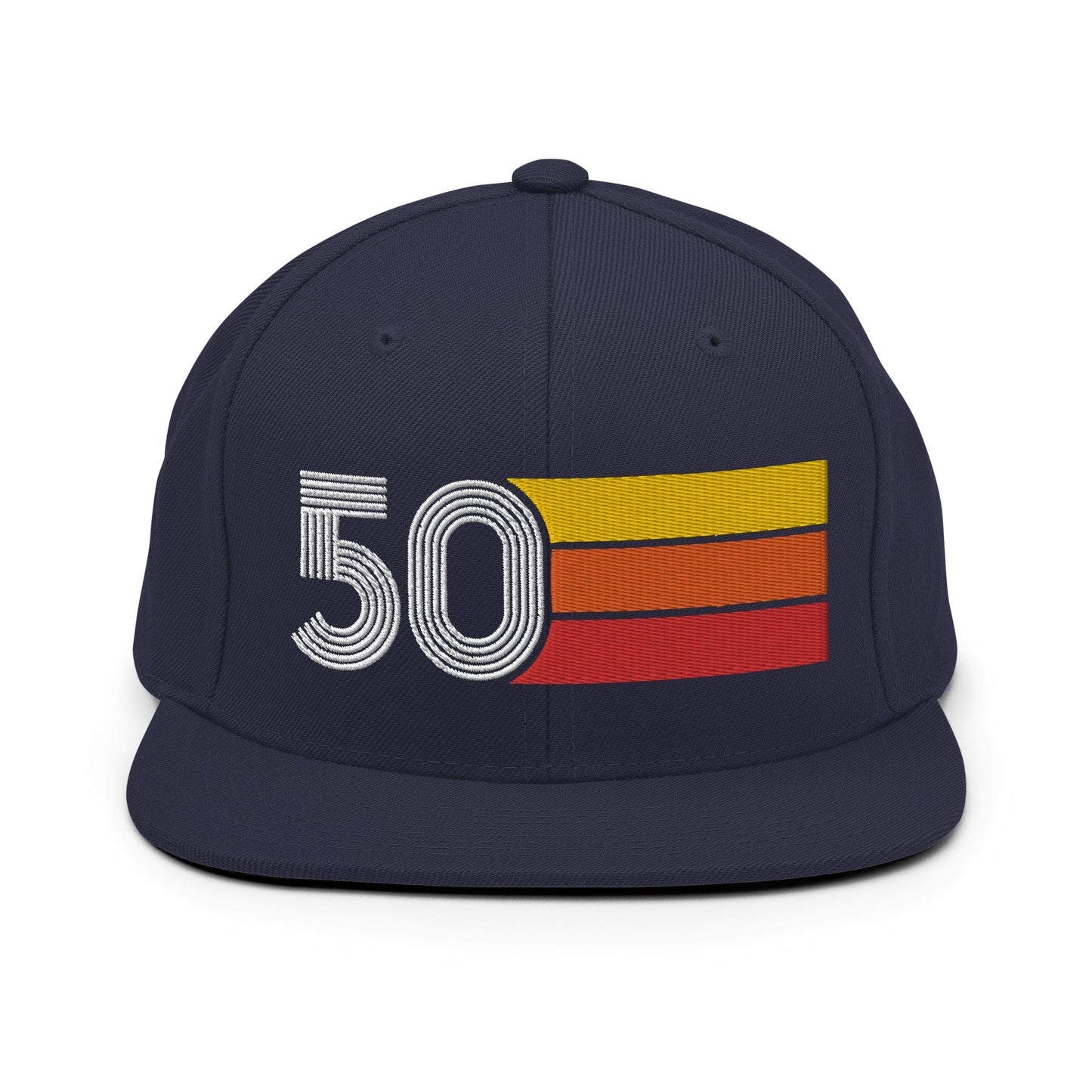 50 - 1950 Retro Tri-Line Snapback Hat - Styleuniversal