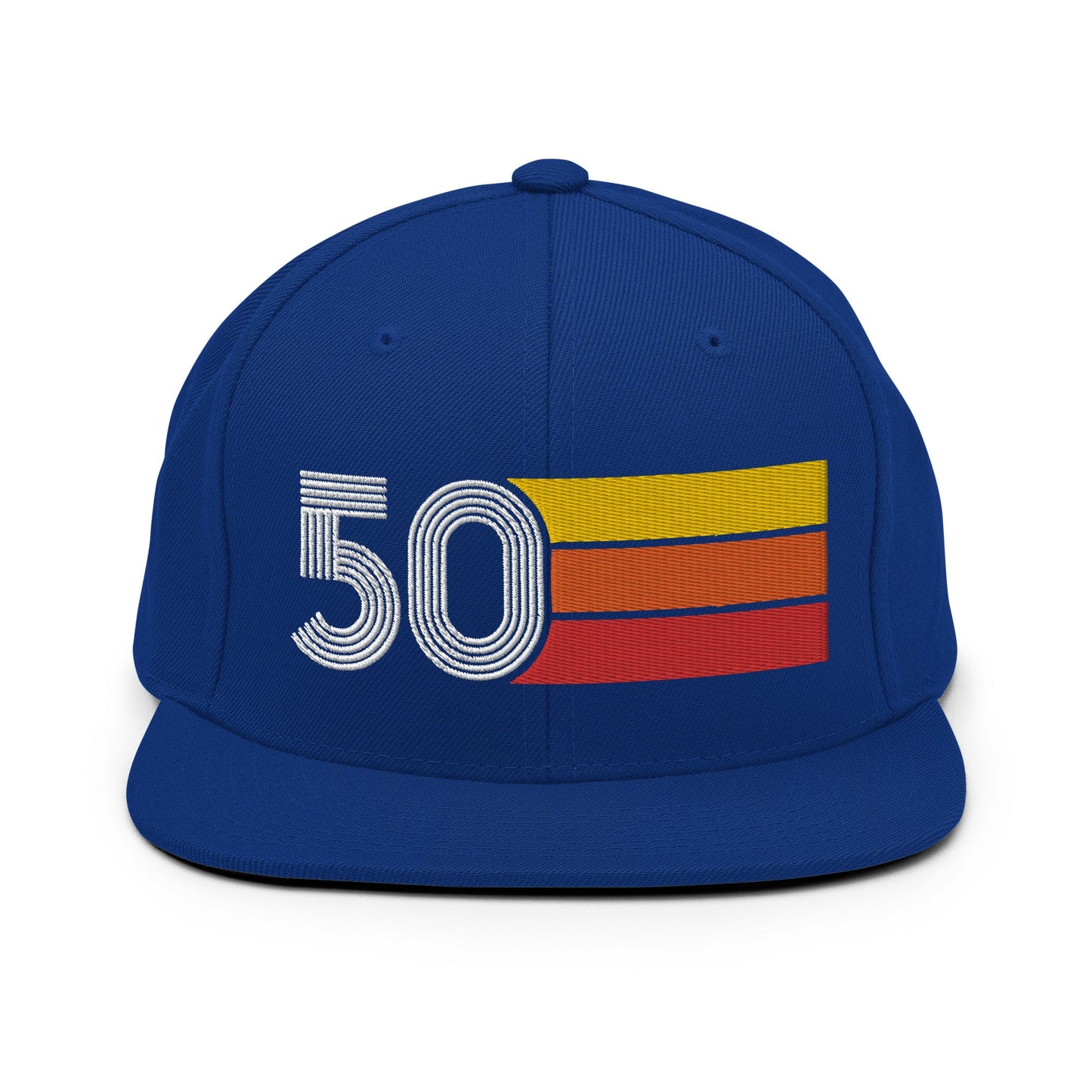 50 - 1950 Retro Tri-Line Snapback Hat - Styleuniversal