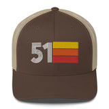 51 1951 Number Retro Trucker Hat Birthday Gift Cap Decoration Party Idea for Women Men - Styleuniversal