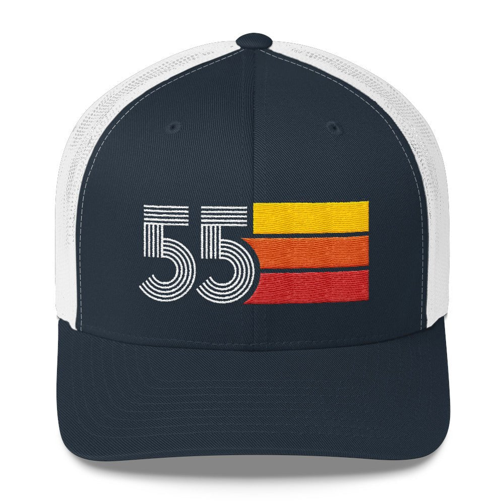 55 1955 Number Retro Trucker Hat Birthday Gift Cap Decoration Party Idea for Women Men - Styleuniversal