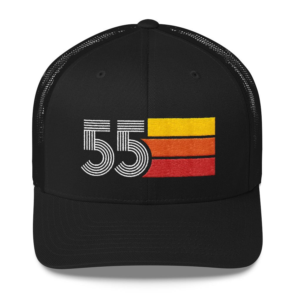 55 1955 Number Retro Trucker Hat Birthday Gift Cap Decoration Party Idea for Women Men - Styleuniversal