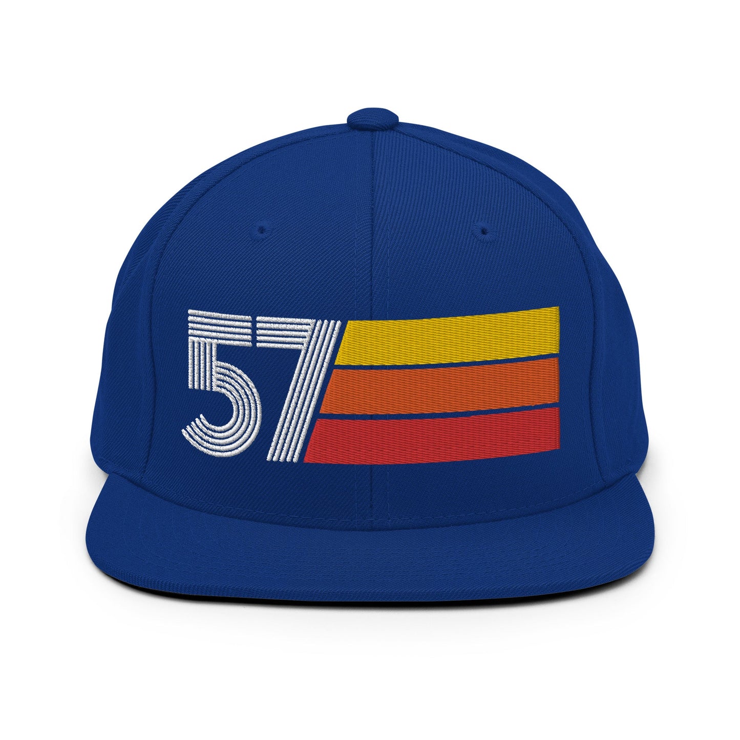 57 - 1957 Retro Tri-Line Snapback Hat - Styleuniversal