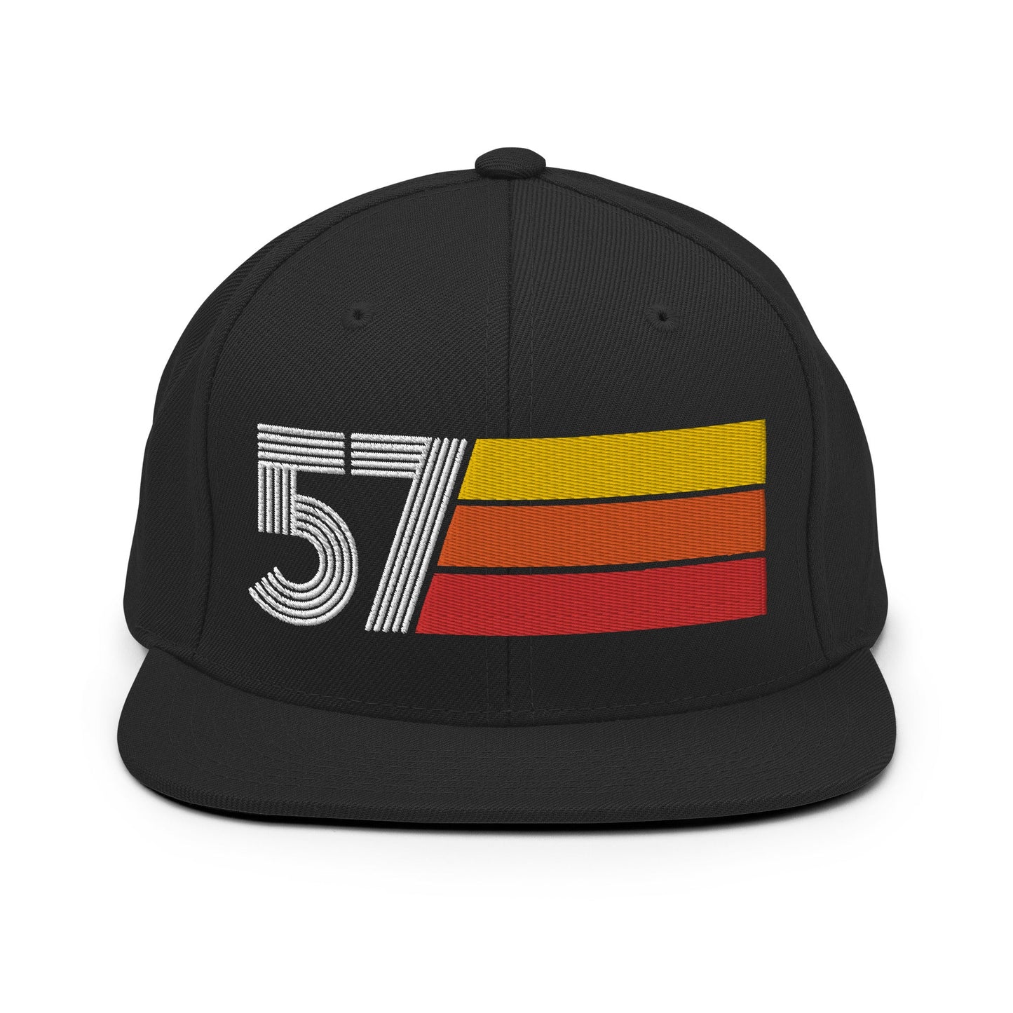 57 - 1957 Retro Tri-Line Snapback Hat - Styleuniversal