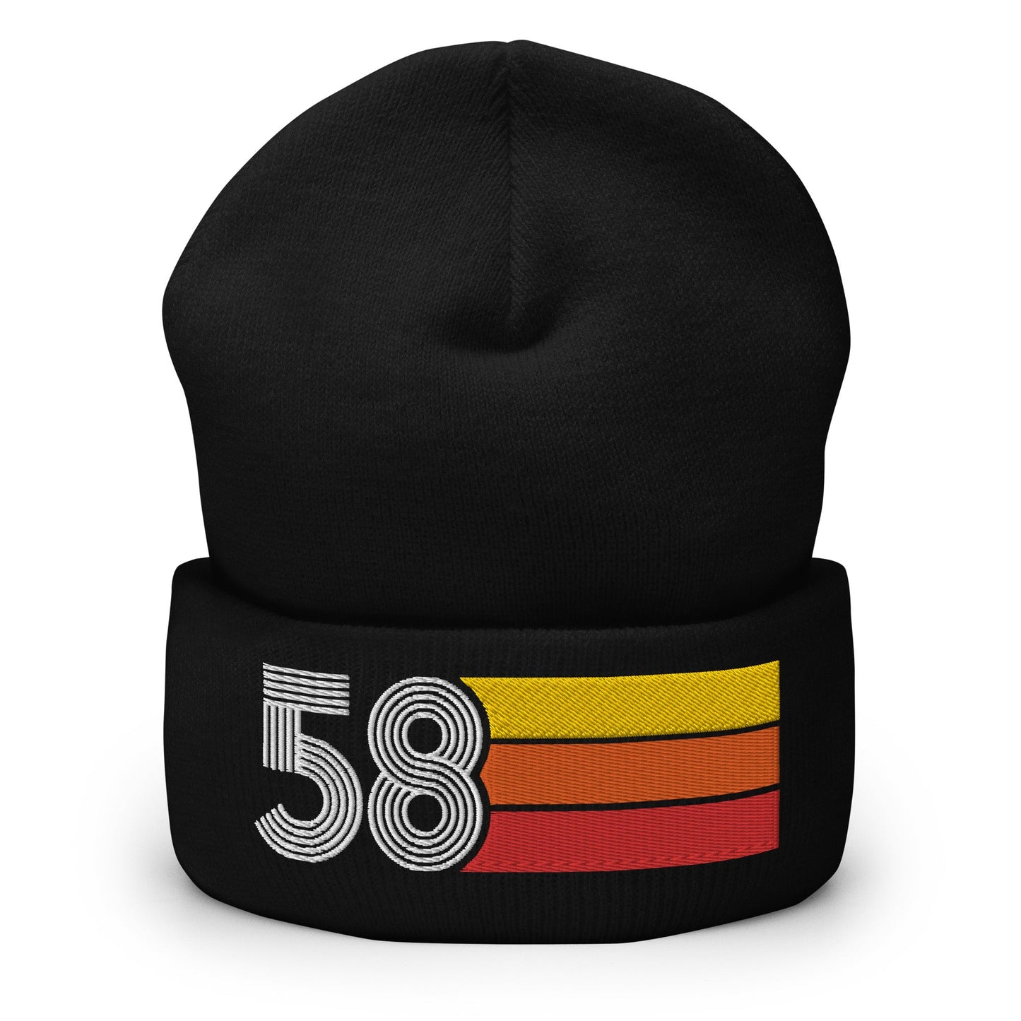 58 - 1958 Retro Tri-Line Cuffed Beanie - Styleuniversal