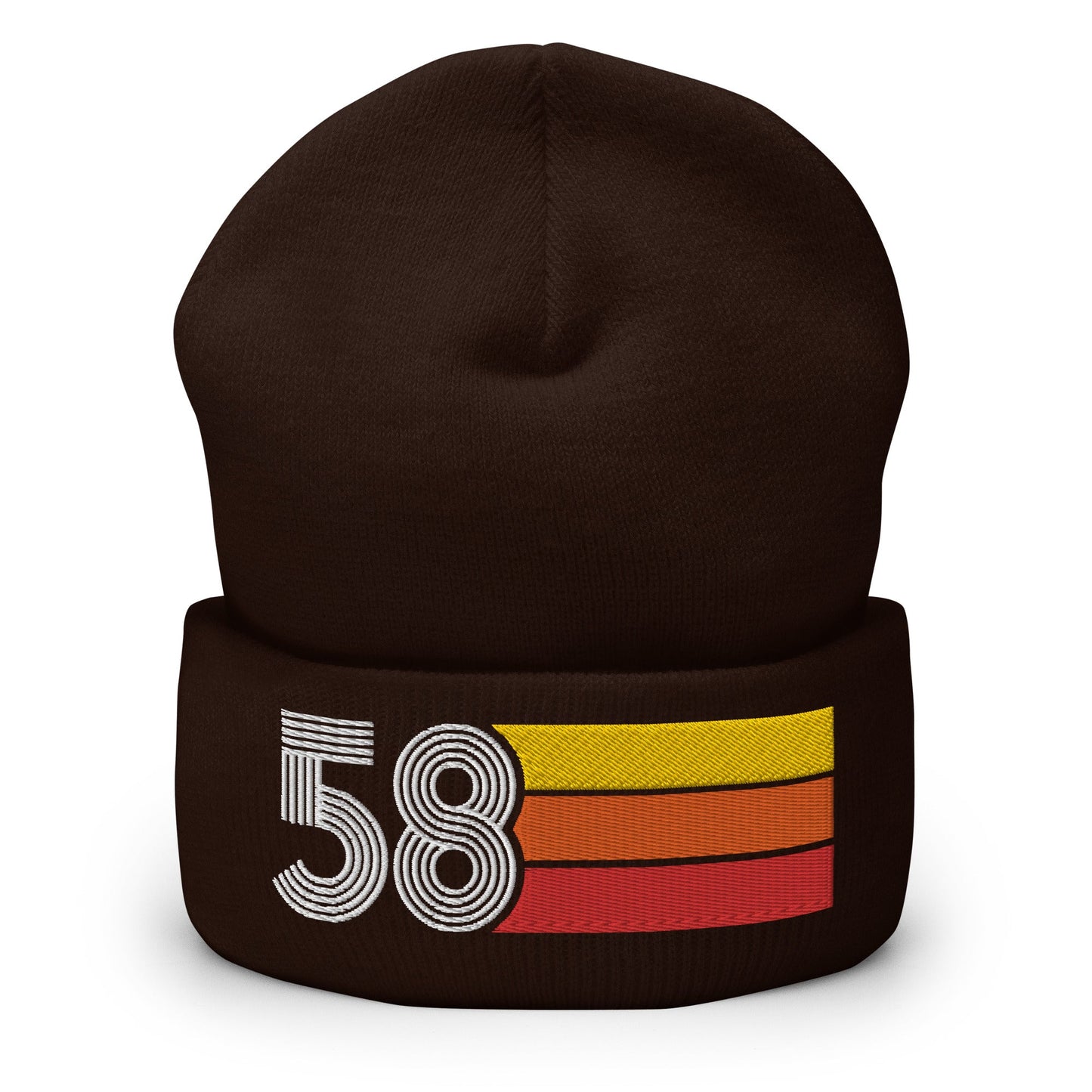 58 - 1958 Retro Tri-Line Cuffed Beanie - Styleuniversal