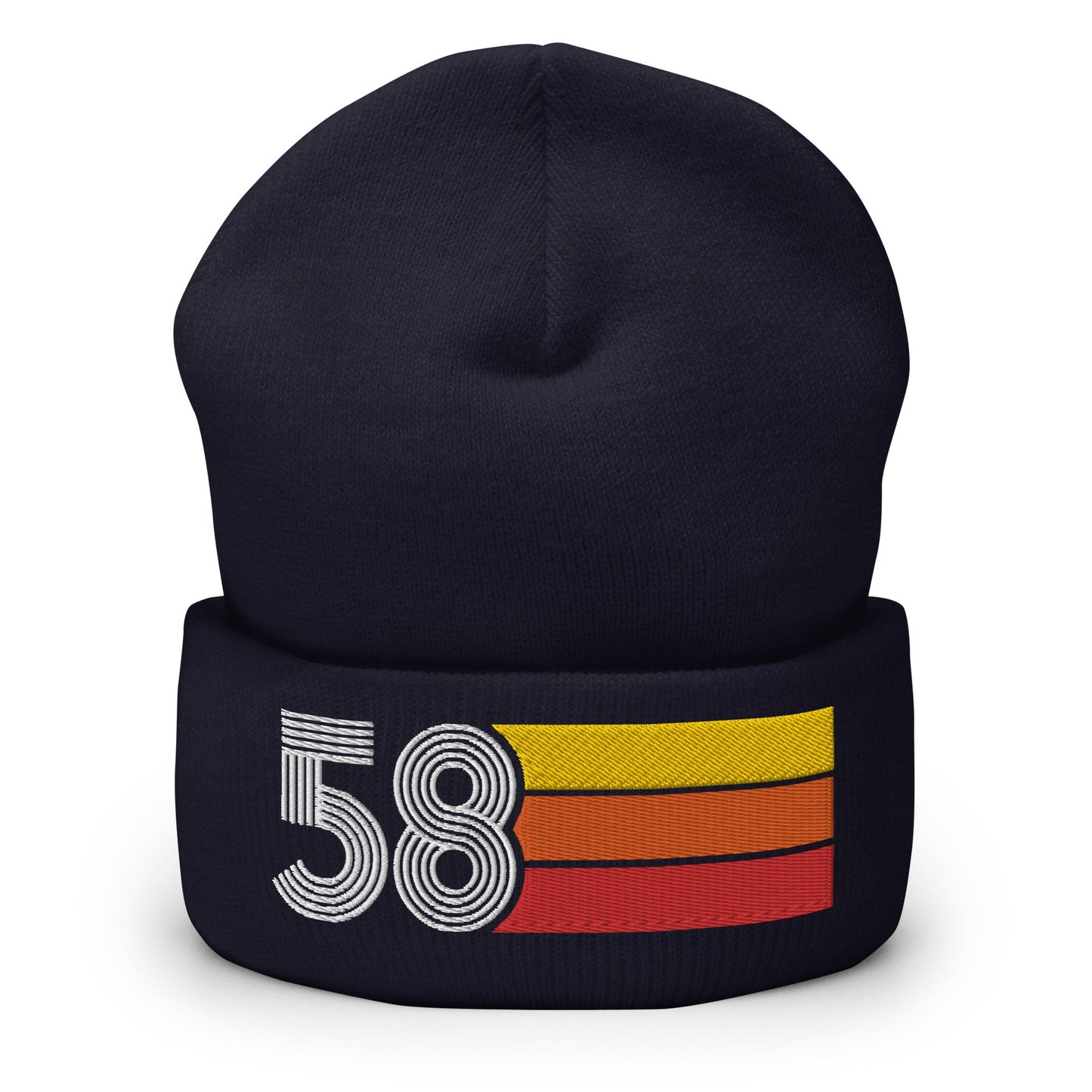 58 - 1958 Retro Tri-Line Cuffed Beanie - Styleuniversal